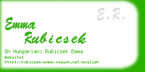 emma rubicsek business card